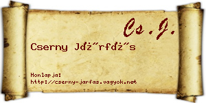 Cserny Járfás névjegykártya